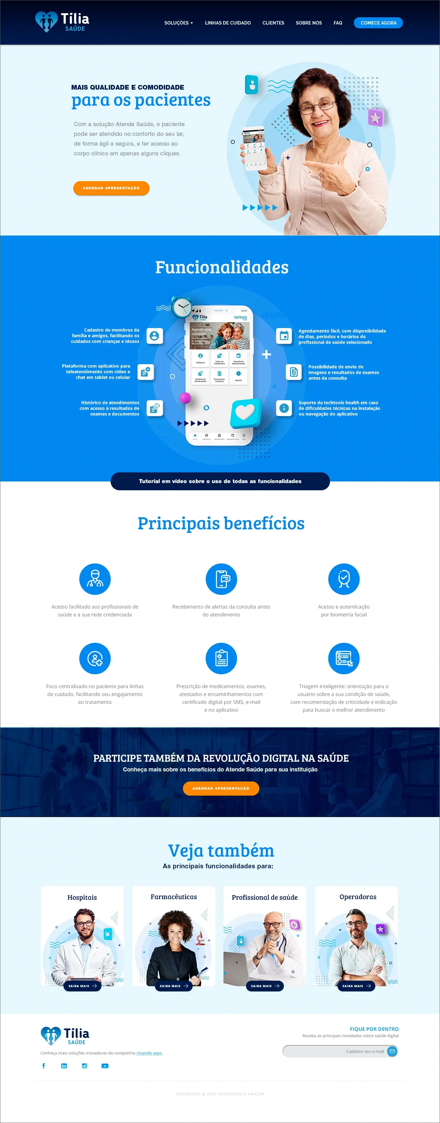 website Tília Saúde