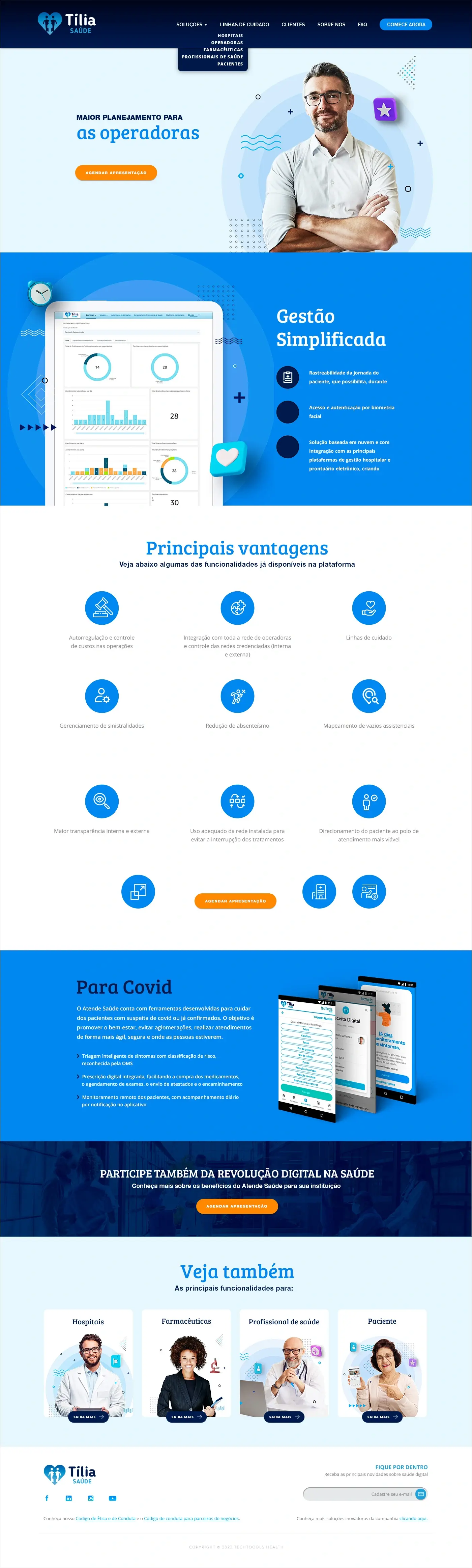 website Tília Saúde