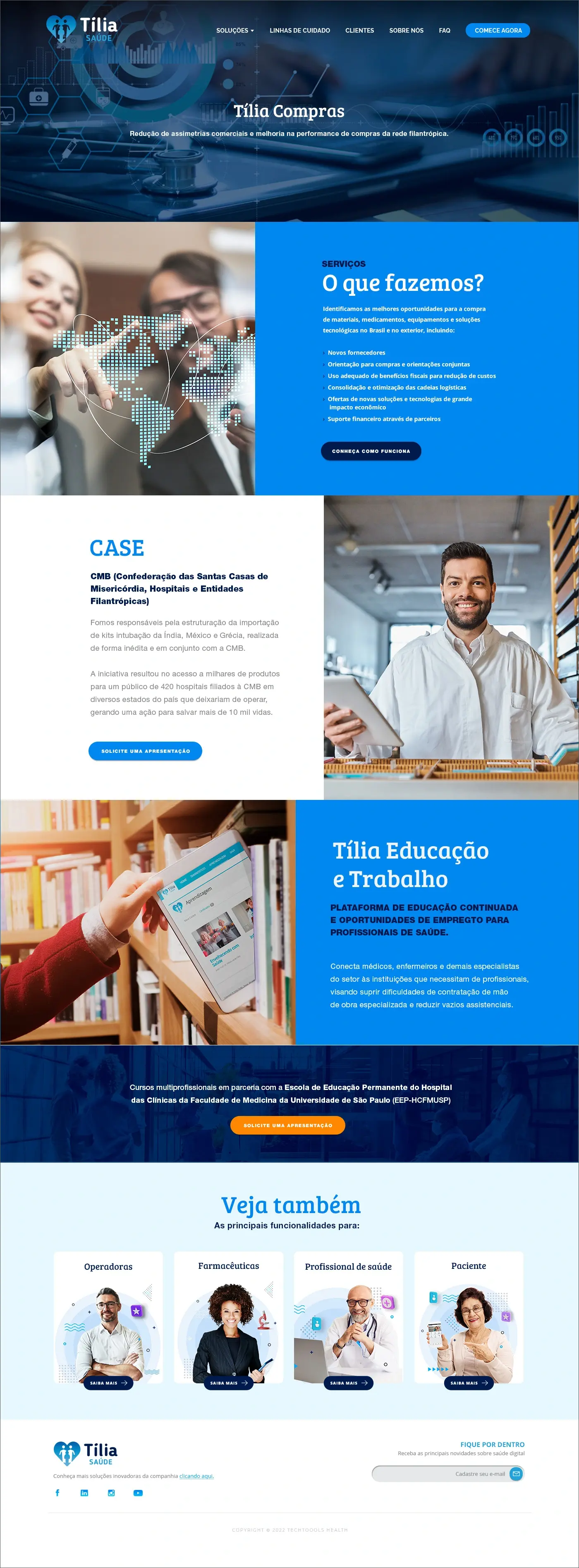 website Tília Saúde